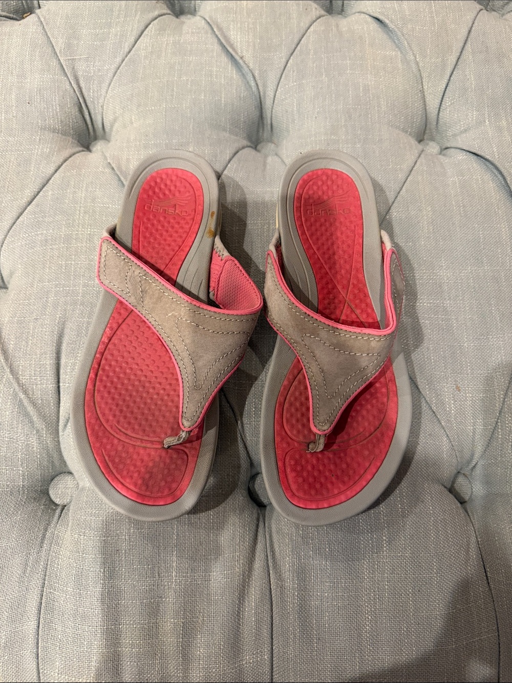 Dansko Pink and Taupe Women's Sandals